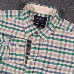 Charles Tyrwhitt Weekend Oxford Shirt Mens L Plaid Slim Fit Preppy
